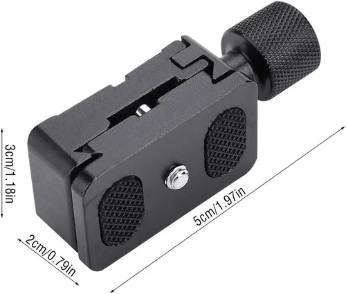 Vista 9 de Bewinner Mini placa de liberación rápida con tornillo de 1/4 pulgadas, cámaras de montaje rápido soporte base clip trípode accesorio para amantes
