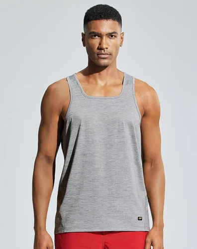 Vista 6 de MIER Camisetas sin mangas para hombre, para entrenamiento, secado rápido, natación, atletismo, gimnasio, correr, muscular, playa, para hombre