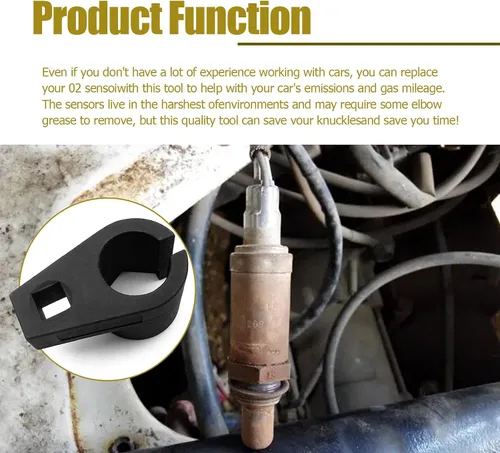 Vista 6 de Gancho de sensor de oxígeno offset de alta calidad, construcción de alto rendimiento para evitar daños a la línea, transmisión de 3/8 pulgadas, 7/8