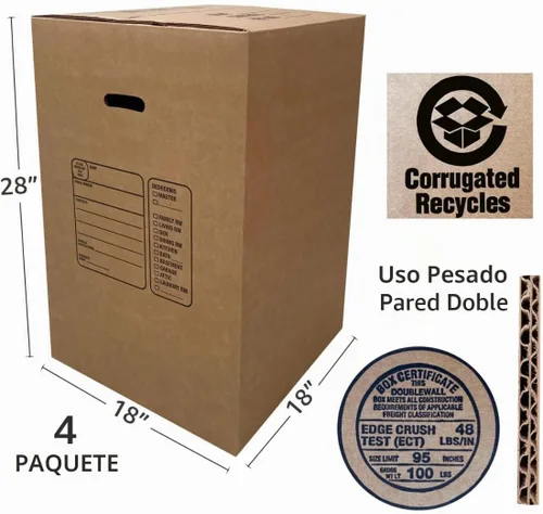 Vista 2 de UBMOVE - Cajas de mudanza de cocina de 18 x 18 x 28 pulgadas, paquete de 4