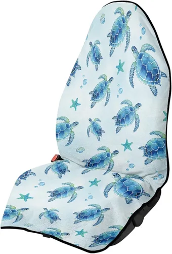 Vista 13 de Yewattles Turtle - Protector de toalla impermeable para asiento de automóvil, protector para después de correr, nadar, entrenamiento, Tortuga