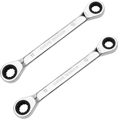 Vista 27 de Utoolmart Llave de trinquete, 0.315 in x 0.354 in extremo de caja doble métrica 1 unidad