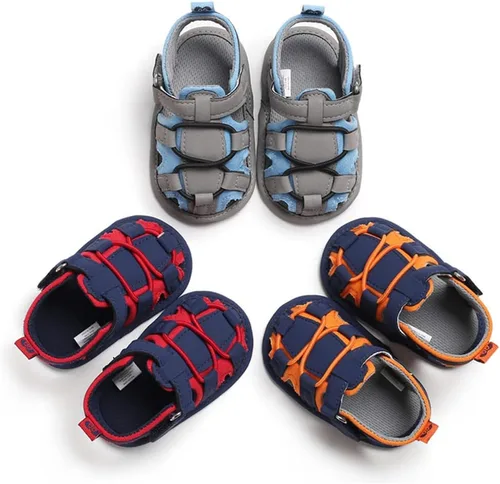 Vista 5 de Timatego Infant Baby Girls Summer Sandals with Flower Soft Sole Newborn Toddler First Walker Crib Dress Shoes