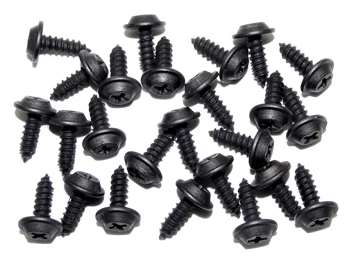 Vista 8 de Retro-Motive Negro #8 x 1-1/4" Phillips Flat Top Trim Tornillos - Compatible con Ford Truck- Qty.25- #968