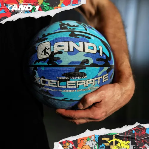 Vista 3 de AND1 Xcelerate - Balón de baloncesto de goma, tamaño reglamentario oficial Azul