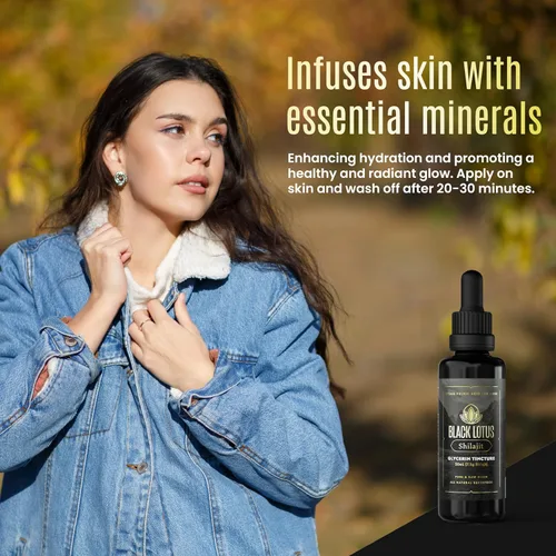 Vista 6 de Black Lotus - Tintura líquida de resina Shilajit pura, 1.7 fl oz, 100% Shilajit natural puro para hombres y mujeres con aminoácidos, 175 mg de ácido