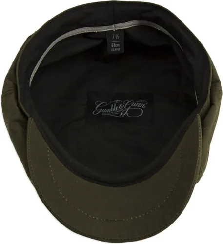 Vista 3 de Gamble & Gunn 'Huntsman' - Gorra de algodón encerado marrón con 8 paneles