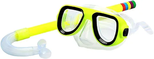 Vista 9 de Ochine Juego de esnórquel para niños, máscara de buceo antivaho para niños, gafas de natación, equipo de esnórquel semiseco, paquetes de esnórquel