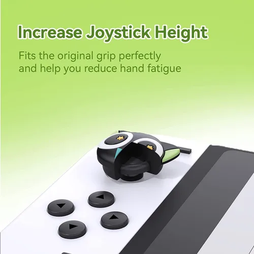 Vista 3 de GeekShare Bonitas tapas de silicona para el pulgar Joycon, funda de joystick compatible con Nintendo SwitchOLEDSwitch Lite, 4 unidades, la serie HEI