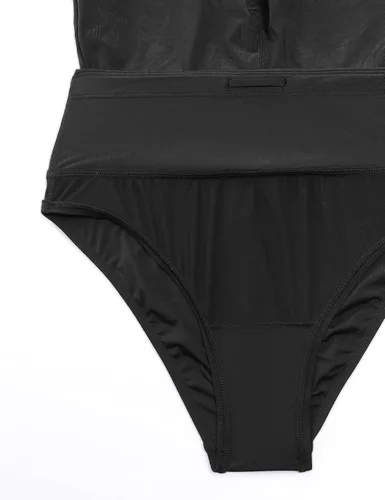 Vista 6 de CRZ YOGA Pantalones cortos de natación para mujer de 5 pulgadas, pantalones cortos de cintura alta, pantalones cortos de baño atléticos con forro