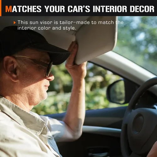 Vista 7 de Visera solar gris beige izquierda y derecha para Dodge Ram 1500 2500 3500 2002-2009, repuesto para parasol de automóvil para el lado del conductor