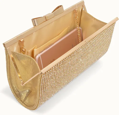 Vista 5 de Sumnn Bolsa de mano de noche, cóctel, graduación, diamantes de imitación brillantes, para novia y dama de honor, boda, fiesta, formal, para mujer