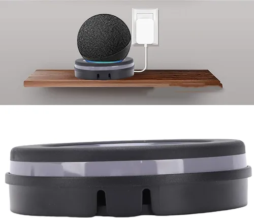Vista 4 de Pssopp Smart Speaker Desk Mount, Space Saving Desktop Stand Cord Arrangement Mount for Dot 4th & 5th