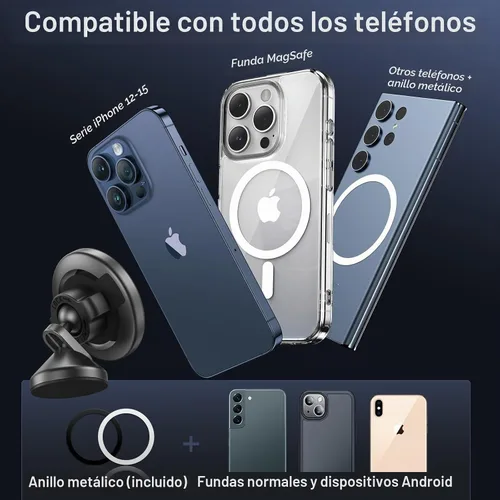 Vista 7 de SYNCWIRE Soporte para Auto MagSafe - Soporte Magnético para Teléfono con Rotación Flexible para Tablero, Imanes Fuertes, Compatible Universal