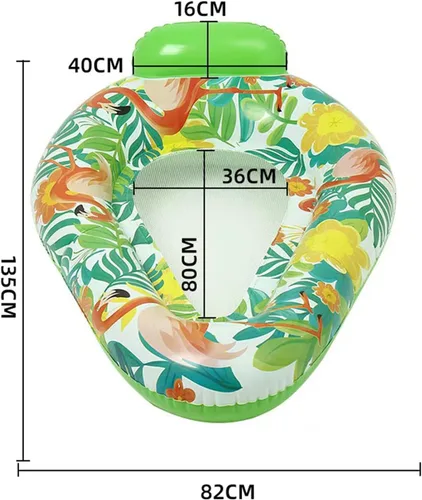 Vista 4 de Paquete de 2 flotadores inflables de piscina para adultos, sillas flotantes para fiesta, verano, agua, playa, lago, diversión flotante, piscina