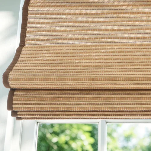 Vista 8 de Persianas Romanas de Bambú Inalámbricas, Persianas para Ventanas, Persianas de Madera Tejida Personalizadas para Ventanas Interiores, Puertas