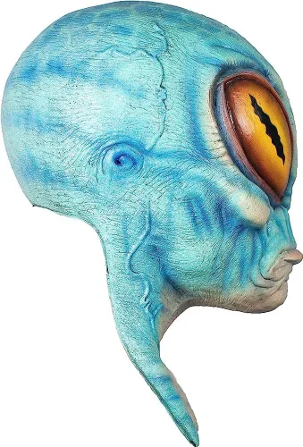 Vista 4 de Máscara de Halloween para adultos de lujo Alien Tetz