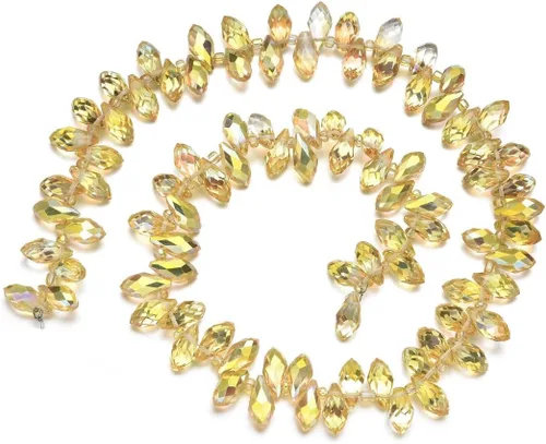 Vista 33 de 200pcs Checa 0.472 in Lágrima facetada Briolette Cristal Perlas Colgante de gota a granel Amatista Púrpura