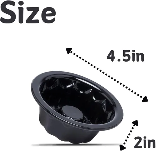 Vista 9 de Findful Paquete de 25 mini moldes para hornear – Moldes de silicona de 4 pulgadas para moldes de flan – Molde reutilizable para pasteles