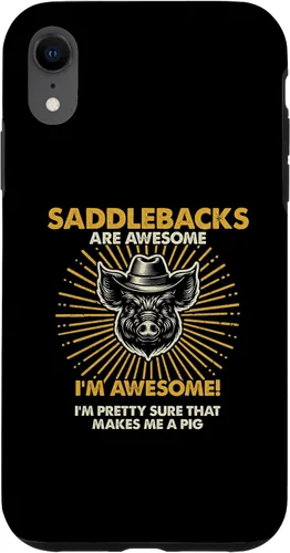 Vista 8 de iPhone 15 Pig Dad Mom Awesome - Funda para sillín de criador de granjeros