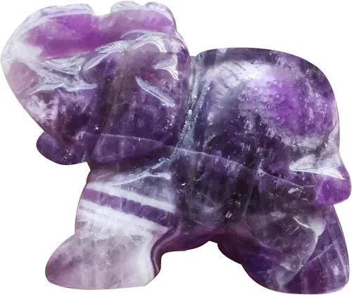 Vista 7 de Estatua de cristal de elefante tallada a mano, escultura de animal guardián de oficina en casa, decoración de 1.5 pulgadas, obsidiana negra