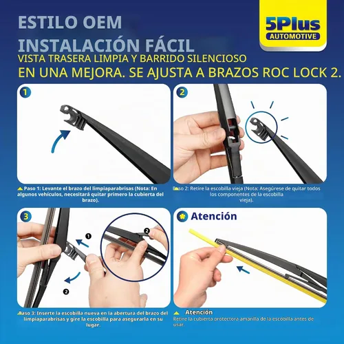 Vista 7 de 5 PLUS RearQuiet Limpiaparabrisas Trasero De 8 Pulgadas, Limpiaparabrisas