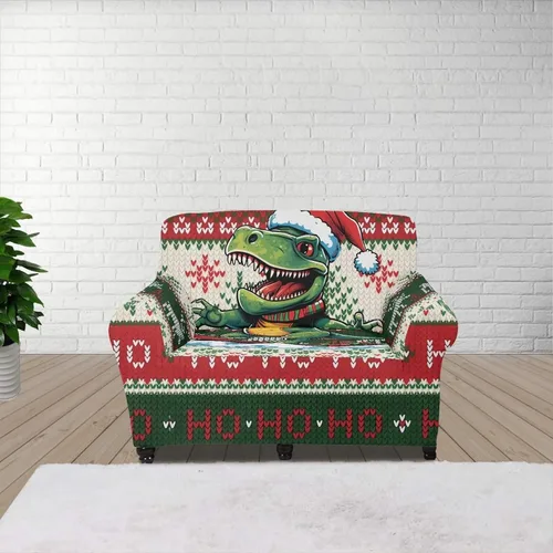 Vista 53 de Funda de sofá con diseño de árbol de bandera estadounidense para sofás y sofás, decoración navideña, funda antideslizante para sofá de 1 cojín