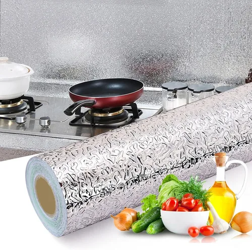 Vista 7 de Snkxu Encimeras de despegar y pegar para la cocina, protector contra salpicaduras detrás de la estufa, a prueba de aceite, autoadhesivo