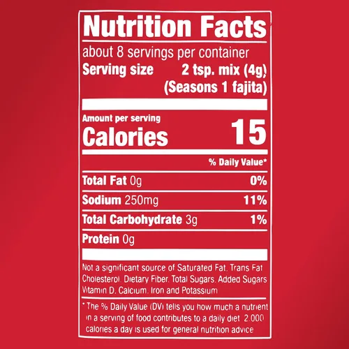 Vista 2 de McCormick Mezcla de condimentos, para fajitas estilo restaurante en casa. Se puede utilizar con: pollo, filete, camarones, verduras, 1.12 oz