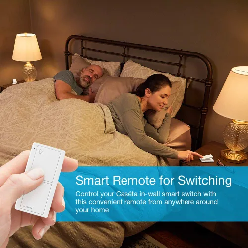 Vista 2 de Lutron Pico - Control remoto para interruptor inteligente Caseta, control de 2 botones, control de encendido/apagado, para uso en mesa o montaje