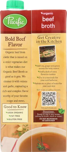 Vista 4 de Pacific Organic - Caldo de carne de res de 32 onzas (paquete de 8) por Pacific Foods