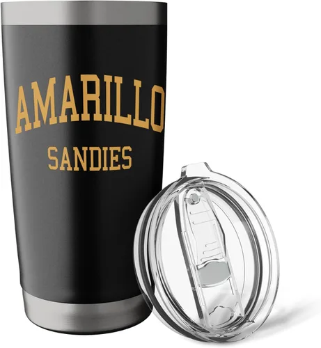 Vista 5 de Amarillo High School HS Amarillo TX Retro Sports - Vaso aislado de acero inoxidable