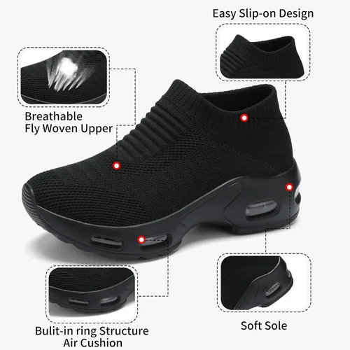 Vista 3 de Zapatos deportivos de malla para mujer, zapatos antideslizantes para mujer, zapatos deportivos para mujer, zapatos deportivos para mujer, niñas