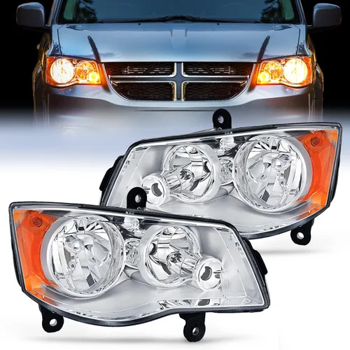 Vista 9 de Nilight Conjunto de faros delanteros para 2011 2012 2013 2014 2015 2016 2017 2018 2019 Dodge Grand Caravan 2008-2016 Chrysler Town & Country