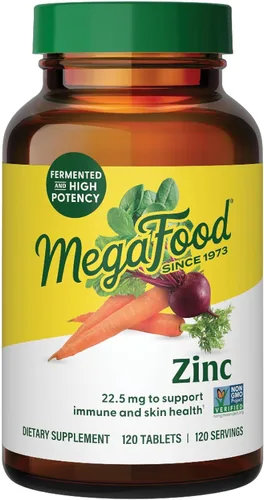 Vista 9 de Suplementos de Zinc MegaFood - Suplemento de apoyo inmunológico vegano con 22.5 mg de zinc fermentado de alta potencia - Hecho con alimentos reales