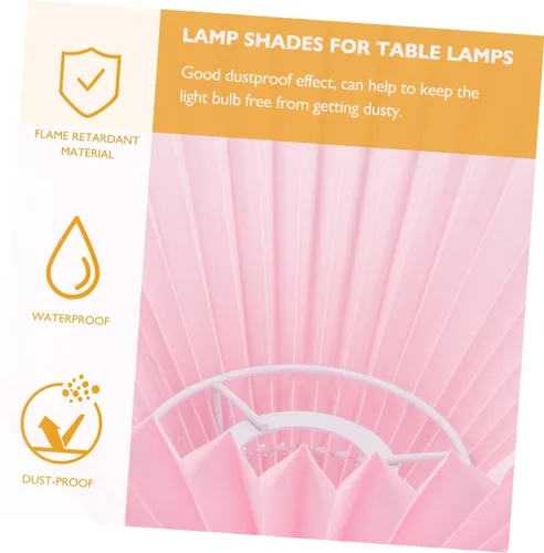Vista 9 de Linda lámpara de tela cubierta de bricolaje plisado elegante luces de techo decoración del hogar