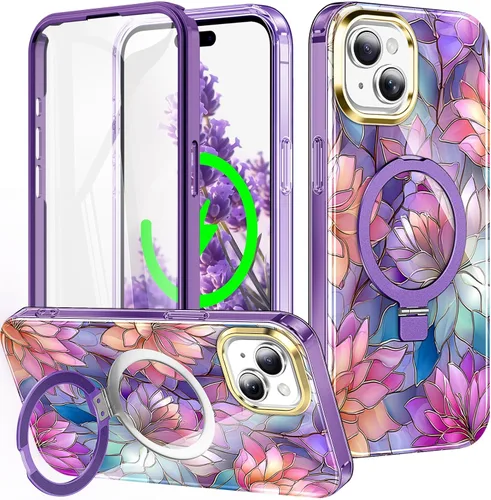 Vista 106 de Funda para iPhone 16 con protector de pantalla-Lotus A25