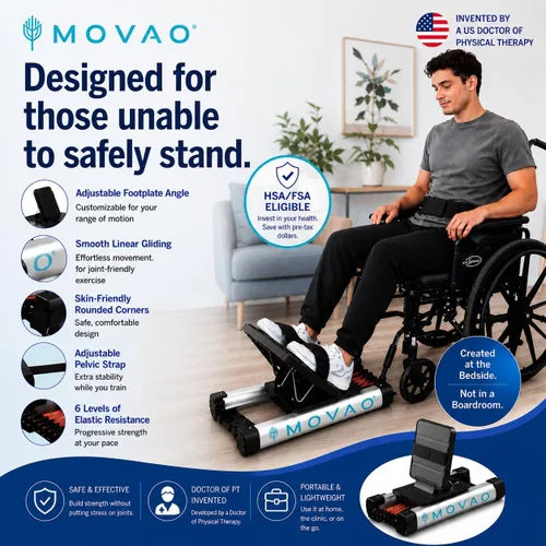 Vista 2 de Mini máquina de prensa de piernas en la cama para rehabilitación Entrenador de fuerza de piernas de bajo impacto para recuperación neurológica