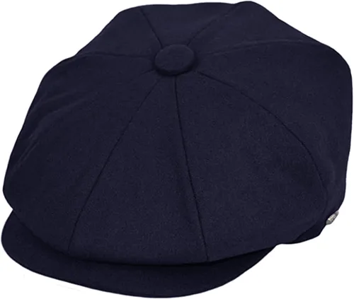 Vista 13 de Sombrero clásico de 8 paneles de mezcla de lana Newsboy Snap Brim Collection para hombre