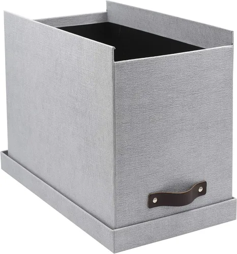 Vista 2 de Bigso John Caja de archivos de escritorio, solución de almacenamiento y organizador de documentos para documentos importantes, caja de archivos
