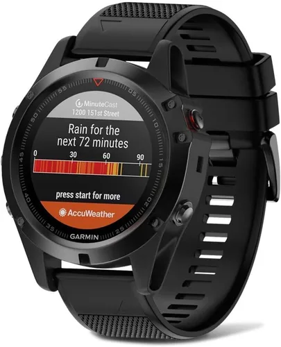 Vista 3 de NotoCity Correa de Reloj de Silicona Suave Compatible con Fenix 5 Band de 22mm de Ancho para Fenix 5 Plus/Fenix 6/Fenix 6 Pro/Fenix Rojo/Negro/Verde