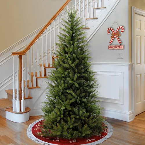 Vista 2 de National Tree Company 6.5' Dunhill Fir® Slim Hinged Tree 1,184 puntas, incluye soporte, artificial, verde