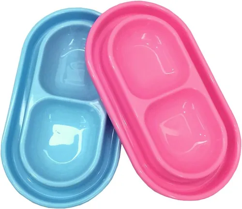 Vista 8 de Plato para gatos y gatos y cachorros, comedero para mascotas, color gris, S Ant Proof Cat Food Bowl, No Spill Dish, Outdoor Feeding, Deep Wide