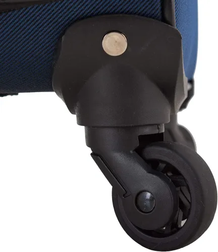 Vista 4 de U.S. Traveler Aviron Bay - Equipaje extensible con ruedas giratorias, Azul marinoflor y brillo), US08125N