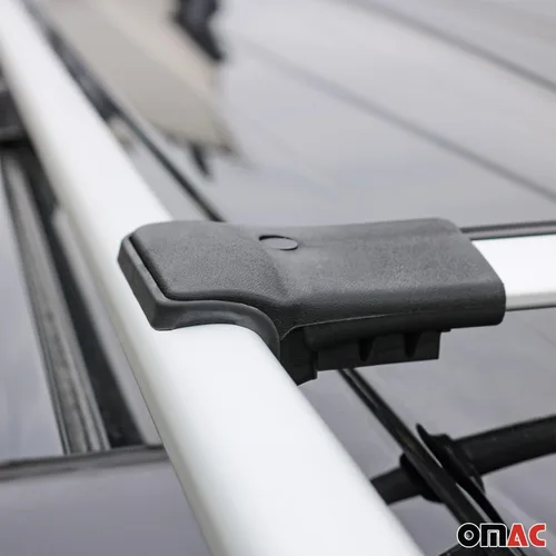 Vista 8 de OMAC Barras transversales de aluminio para Toyota RAV4 2006-2012 – Max 165 lb / 75 kg – 2 barras plateadas