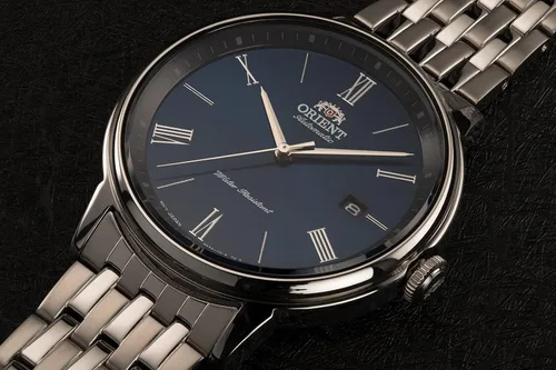 Vista 3 de Orient Reloj automático clásico para hombre con esfera azul RA-AC0J03L10B, Classic