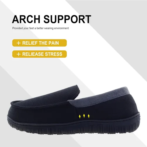 Vista 4 de Pantuflas para hombre para interiores y exteriores, zapatillas de casa cómodas