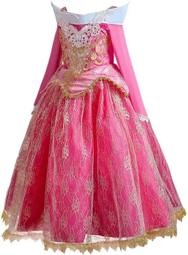 Vista 3 de Disfraz de princesa para niñas, fiesta de cumpleaños, Halloween, disfraz de Navidad (con accesorios)