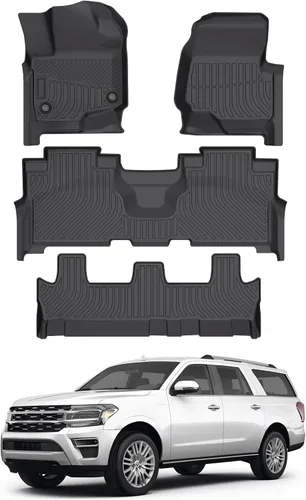 Vista 16 de Cartist Alfombrillas personalizadas para VW Atlas 2018-2025 2026 (asientos de banco de 7 pasajeros), juego completo de 3 filas para accesorios