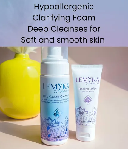 Vista 2 de Jabón facial espumoso: suave, hidratante para rosácea, propensa a eczema, acné, piel seca, piel sensible, limpiador facial natural, pH 5.5, sin